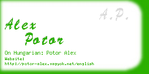 alex potor business card